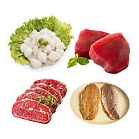 Combo 18: 500gr cồi sò điệp VN 60 - 80 + 500gr cá ngừ cắt lát +500gr lõi vai bò Mỹ cắt lát + 500gr khô cái mối tẩm gia vị đặc biệt.