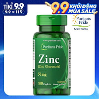 Thực Phẩm Chức Năng - Viên Uống Bổ Sung Kẽm Puritan's Pride Zinc 50Mg (100 Viên)
