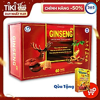 GINSENG TD - Viên uống Nhân Sâm Bồi bổ sức khỏe, tăng cường thể lực, tăng cường sức đề kháng, nâng cao hệ miễn dịch, giúp ăn ngon, tiêu hóa tốt, tăng cường hấp thu (Hộp 60 viên)