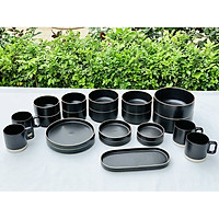 Bộ bát đĩa Olheum 4 người 21P - Erato- Hàng nhập khẩu Hàn quốc - Đen