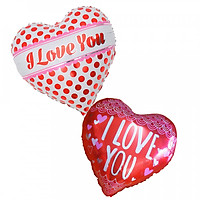 Combo 2 bong bóng trang trí hình trái tim I love You