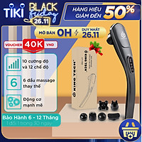 Máy Massage Cầm Tay Đa Năng Cao Cấp KINGTECH - Mát Xa Chuyên Sâu Cho Cổ, Vai Gáy, Bụng, Lưng, Cánh Tay, Chân - Giảm Đau Mỏi Toàn Thân Cho Dân Văn Phòng, Gymer, Người Già, Người Lao Động Nặng - Món Quà Tuyệt Vời Cho Ông Bà, Bố Mẹ - Hàng Chính Hãng