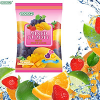 KẸO DẺO HƯƠNG TRÁI CÂY TỔNG HỢP COCON - COCON MIXED GUMMY WITH FRUIT JUICE (Gói 100gr)