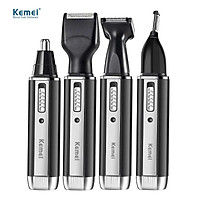 Kemei For Men Sạc Điện 4 Trong 1 Tông Đơ Cắt Tóc Mũi Tông Đơ Râu Bộ Dụng Cụ Chải Lông Mũi Và Tai Làm Sạch Hơn