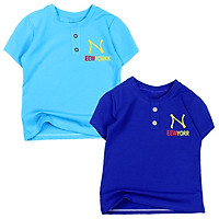 Áo thun tay ngắn đính nút in chữ N cho bé yêu 1-7 tuổi từ 10 đến 26 kg 05129-05130
