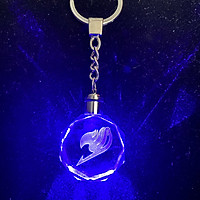 Móc khóa pha lê thủy tinh phát sáng FAIRY TAIL - HỘI PHÁP SƯ anime
