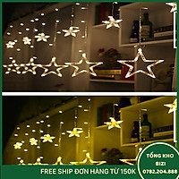 Dây Đèn Led - Đèn Led Trang Trí Hình Ngôi Sao Thả Rèm Không Thấm Nước Trang Trí Cho Các Bữa Tiệc, Phòng Ngủ, Giáng Sinh, Lễ, Tết - Free Ship Toàn Quốc