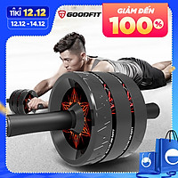 Con Lăn Tập Cơ Bụng 3 Bánh Cao Cấp, Trống Trượt, Không Gây Ồn, Tặng Kèm Thảm GoodFit GF603AB