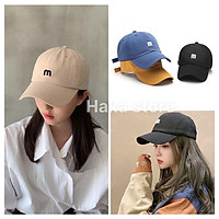 Mũ lưỡi trai thêu chữ M,Nón kết nhiều màu phong cách Ulzzang form unisex nam nữ