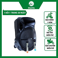 Loa kéo công suất lớn Mantis Model MT3038 công suất 550W tặng 2 micro UHF hút âm