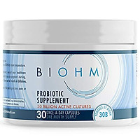 BIOHM 30 Billion CFU Probiotics for Women & Men, Organic Probiotic Supplement Digestive Enzyme Support with Fungi, for Digestive and Immune Health, Shelf Stable, Non-GMO, Vegetarian Friendly, 30 Count