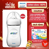 Bình sữa mô phỏng tự nhiên hiệu Philips Avent (260 ml - đơn) cho trẻ từ 1 tháng tuổi 693.13