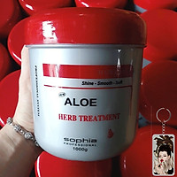 Kem ủ tóc siêu thảo dược Sophia Platinum Aloe Herb Treatment New Hàn Quốc 1000ml tặng kèm móc khoá