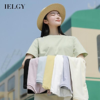 IELGY Áo Thun Cotton Tay Ngắn Cổ Tròn Màu Sắc Đơn Giản Phong Cách Hàn Quốc Thời Trang Mùa Hè Cho Nữ