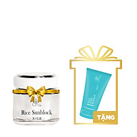 Rice SunBlock (Kem Chống Nắng Tinh Chất Gạo) 30g + Tặng Rice Body Makeup Mini 30g - T.H.Y