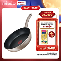 Chảo chiên chống dính đáy từ Tefal Sensations H9100614 28cm (Đồng) - Hàng chính hãng
