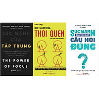 Bộ 3 Cuốn Sách Khai Thác Sức Mạnh Của Bản Thân ( Sức Mạnh Của Tập Trung + Sức Mạnh Của Thói Quen + Sức Mạnh Của Việc Đặt Câu Hỏi Đúng ) tặng kèm bookmark Sáng Tạo