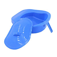 Bedpan Bed Pan with Lid Handle for Bedridden Patient Women Men , Blue Colour