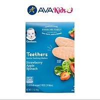 Bánh gạo Gerber vị dâu táo cải bó xôi hộp 48g - Hàng chính hãng