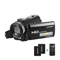 Máy Quay Video Kỹ Thuật Số Andoer HDV-201LM Ghi Âm DV Kèm 2 Pin (24MP 16X Zoom) (3.0 inch) (1080P FHD)