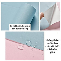 5 mét giấy dán tường một màu trơn bề mặt nhám sợi có keo sẵn khổ rộng 45cm, giấy decal dán tường phòng khách 1 màu