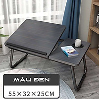 Bàn Laptop đa năng tùy chỉnh 5 góc độ Bàn học bệt gấp gọn sử dụng trên sàn có khay cốc thích hợp cho học online và trẻ em - Hàng chính hãng
