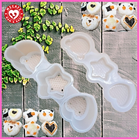 Bộ 3 khuôn làm cơm tạo hình ngộ nghĩnh cho bé inomata tặng 2 zipper 10cm
