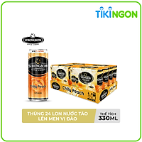 Thùng 24 lon nước táo lên men Strongbow Vị Đào 330ml/lon