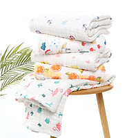 Set 2 Khăn Tắm Cotton BONNY 4 Lớp Mềm Mịn Thấm Hút Tốt Không Xù Lông (Giao Họa Tiết Ngẫu Nhiên)