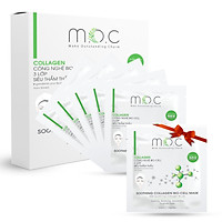 Mặt Nạ SInh Học Collagen Dịu Da M.O.C - Tặng 1 Mask Collagen Dịu Da M.O.C - Cân bằng dầu nước, tăng sinh Collagen, nuôi dưỡng da trắng da, chống lão hóa da (5 Miếng/Hộp)