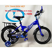 xe đạp 16 inch trẻ em đủ phụ kiện bánh xe phụ có đèn