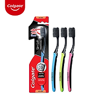 Bàn chải đánh răng Colgate than hoạt tính kháng khuẩn SlimSoft Charcoal mềm mảnh (Màu ngẫu nhiên)