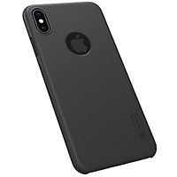 Ốp lưng chống sốc cho iPhone XS Max hiệu Nillkin mặt lưng sần (Đính kèm 1 giá đỡ) - Hàng chính hãng