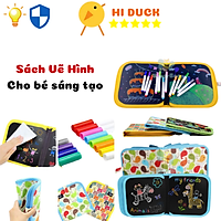 Sách Tập Vẽ Cho Bé Xóa Được, Kèm 12 Cây Bút Màu Nước Cao Cấp An Toàn