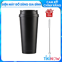Ly Giữ Nhiệt Lock&Lock Clip Tumbler LHC4151 (540ml) - Hàng Chính Hãng, Bằng Thép Không Gỉ Inox 304, Kèm Ống Hút Nhựa Dùng Được Nhiều Lần, Nắp Vặn Chặt - Tặng Cọ Rửa Ống Hút