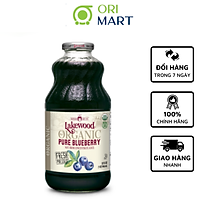 Nước ép Việt Quất Hữu Cơ Nguyên Chất Lakewood 100% Trái Cây Tự nhiên 946ml - Pure Blueberry 946ml Lake Wood