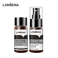 Set 2 Tinh Chất LANBENA 20m Kích Thích Mọc Tóc + Xịt Nuôi Dưỡng Củng Cố Chân Tóc Chống Hói