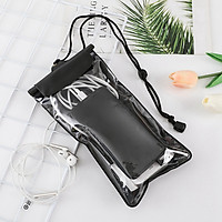 Túi đựng điện thoại chống nước D019 loại lớn bao chống nước điện thoại trong suốt có dây đeo và jack cắm dây tai nghe