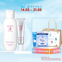 Bộ đôi dưỡng ẩm và dưỡng da trắng hồng mịn mượt Senka ( White Beauty Lotion 200ml + Serum White Beauty 35g)
