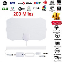 200 Mile Range Antenna TV Digital HD Skywire 4K Antena Digital Indoor HDTV 1080P with Signal Amplifier