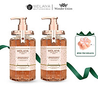 Combo 2 chai sữa tắm trắng da cánh hoa hồng Damask Weilaiya Grand Rose Extracts Whitening Shower Gel 450ml