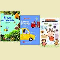 Combo Sách Tương Tác - Âm Thanh: Âm Thanh Của Thiên Nhiên + Âm Thanh Phố Phường + Poster An Toàn Cho Bé (Sách Nâng cao khả năng sáng tạo của trẻ)