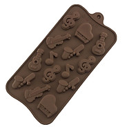 14 Pcs / Set Molds Of Silicone To Make Cakes Mousse Jelly Candy Chocolate With Musical Instrument Shape