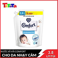 Nước Xả Làm Mềm Vải Comfort Chăm Sóc Dịu Nhẹ Cho Da Nhạy Cảm 3.8L