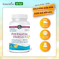 Viên Uống Bổ Sung Omega-3, DHA Cho Mẹ Bỉm Sữa Và Trẻ Sơ Sinh, Hỗ Trợ Phát Triển Trí Não Toàn Diện Postnatal Natural Nordics