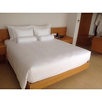 Bộ ga trắng trơn - kẻ sọc T300 chuyên dùng cho khách sạn 5 sao(100% cotton)