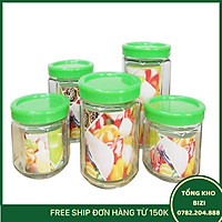 Bộ 5 Hũ Gia Vị Thủy Tinh - Free Ship Toàn Quốc