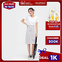 Áo thun nữ GUMAC ATB811 cổ tròn tay lật nhiều màu năng động
