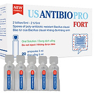 Thực phẩm chức năng bảo vệ hệ tiêu hóa - Men vi sinh USANTIBIOPRO FORT MDP dạng nước - Hộp 20 ống x 5ml