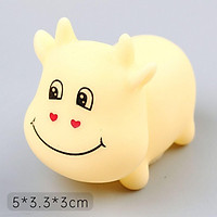 Đồ chơi squishy mochi, đồ chơi bóp tay đàn hồi kêu chip chip, mẫu trâu cười